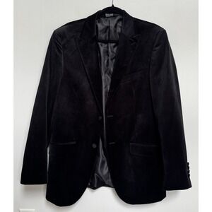Mazari Men's Black‎ Velvet Sport Coat Blazer Jacket 42" Stretch Armhole Classic